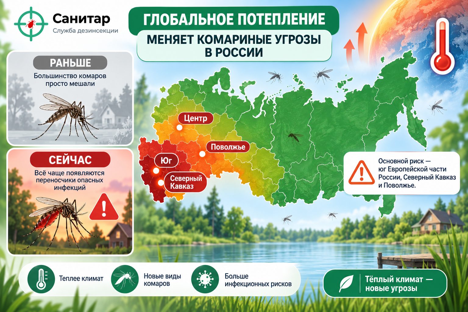 География угроз комаров