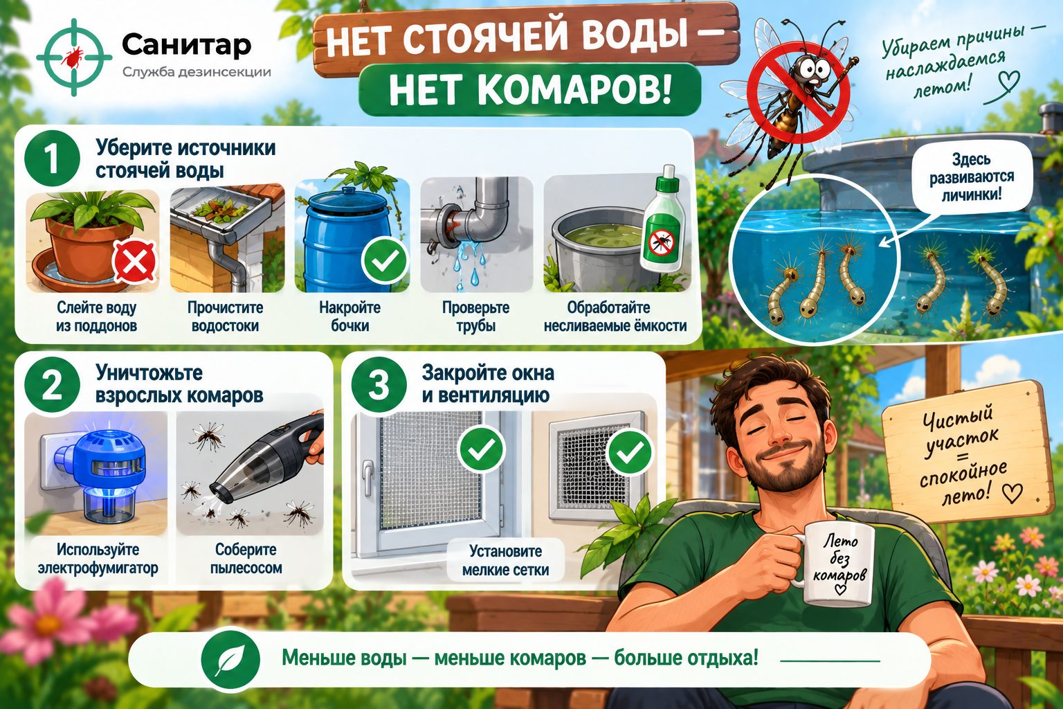 Ищем и устраняем комариное гнездо