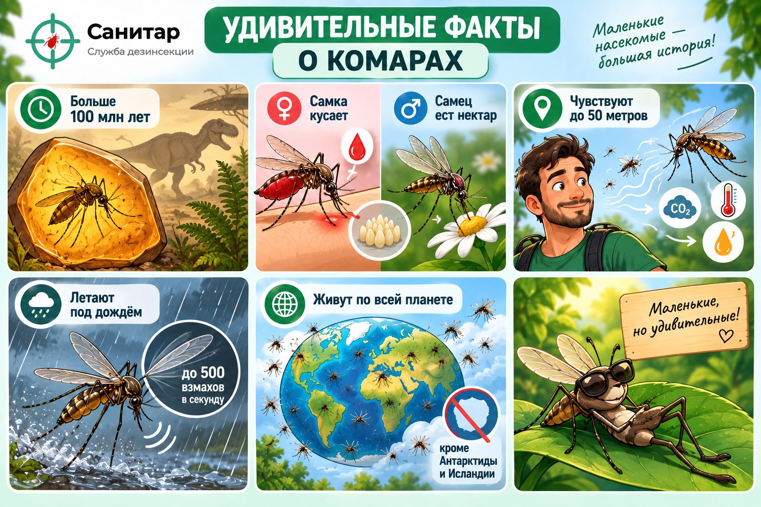 Любопытные факты о комарах