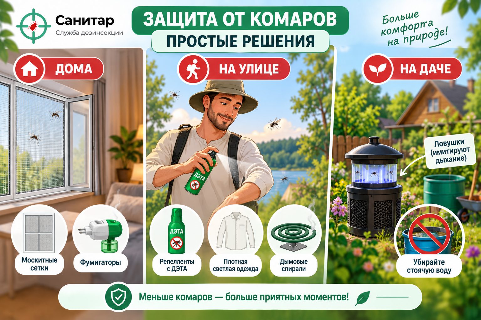 Способы защиты от комаров